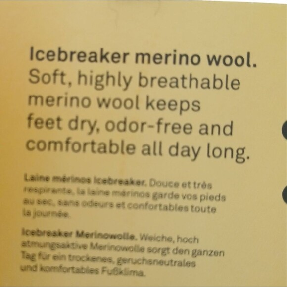 Icebreaker Men's Merino Micro Black Running Socks Left + Right Anatomic Fit - Picture 9 of 10